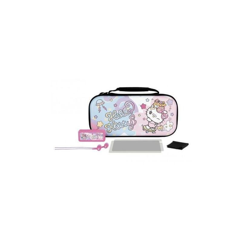 Funda Consola Konix Hello Kitty - Switch · Protector Pantalla · Auriculares · Funda Juegos · Rosa