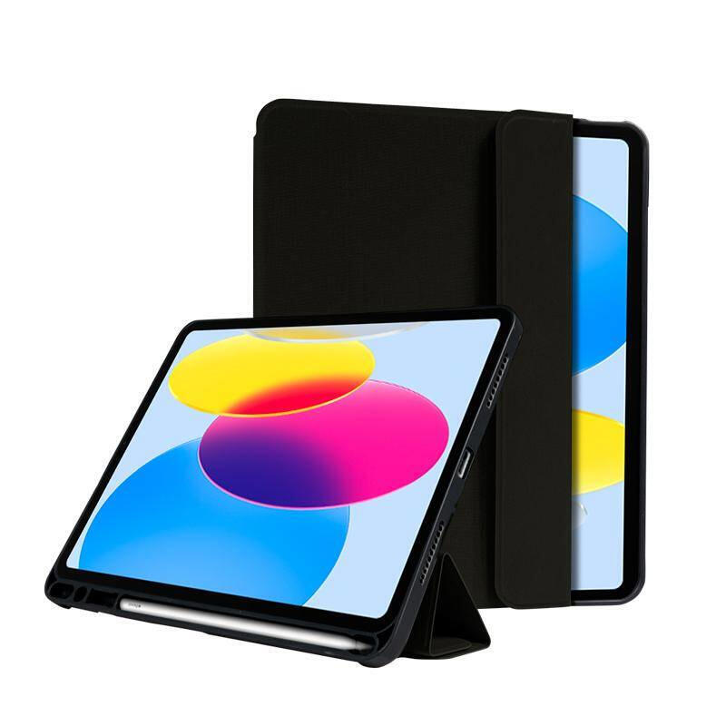 Funda Crong Flexfolio Para Ipad 10.9" (2022) Con Función Apple Pencil Negro