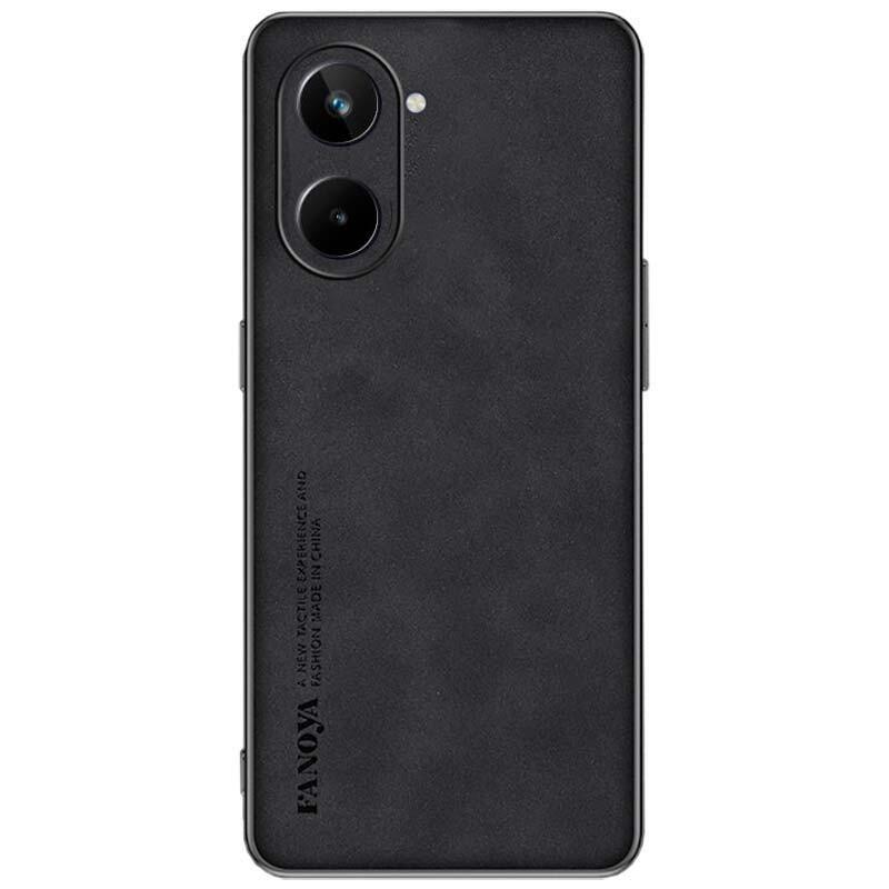 Funda De Cuero Pu Realme 10 Negro