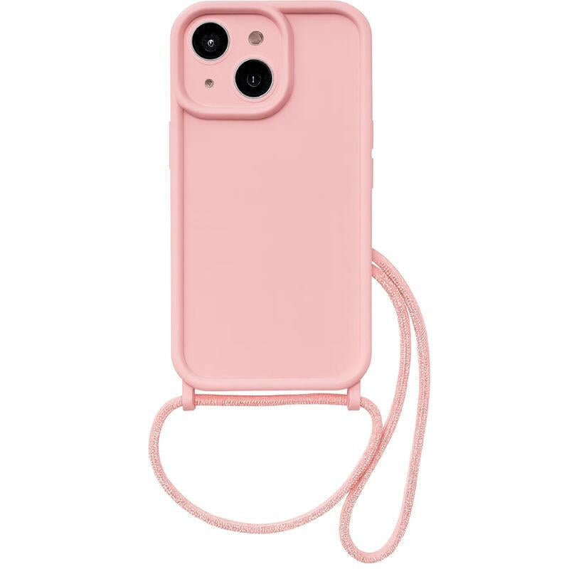 Funda De Silicona Con Colgante Iphone 16 Rosa