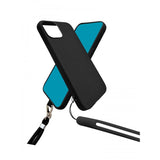 Funda De Silicona Con Cordón Para Cuello Y Muñeca Incluido Para Iphone 15 Plus Negro - Jaym® Pop**