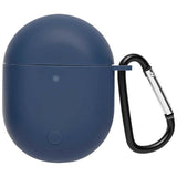 Funda De Silicona Con Mosquetón Para Xiaomi Redmi Buds 3 Pro / Poco Buds Pro Azul Oscuro