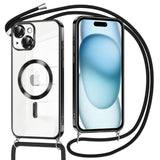 Funda Magnética Con Colgante Para Iphone 15 Negro