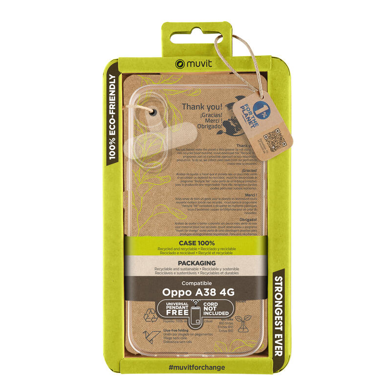Funda Muvit Recycletek Para Oppo A38 4g Transparente