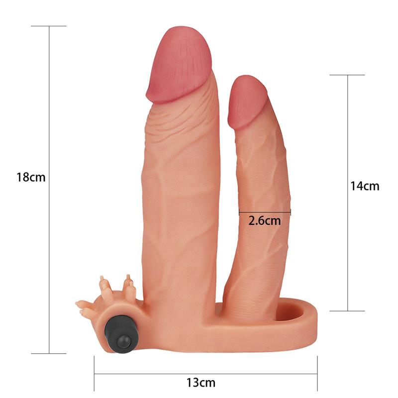 Funda Para El Pene Doble Con Vibración +1