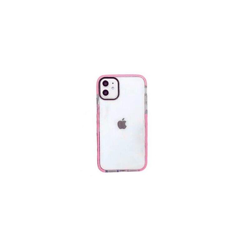 Funda Qcharx Transparente Iphone 16e Rosa
