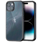 Funda Rígida Anti-Scratch Shell Iphone 15 Plus Negro+Transparente