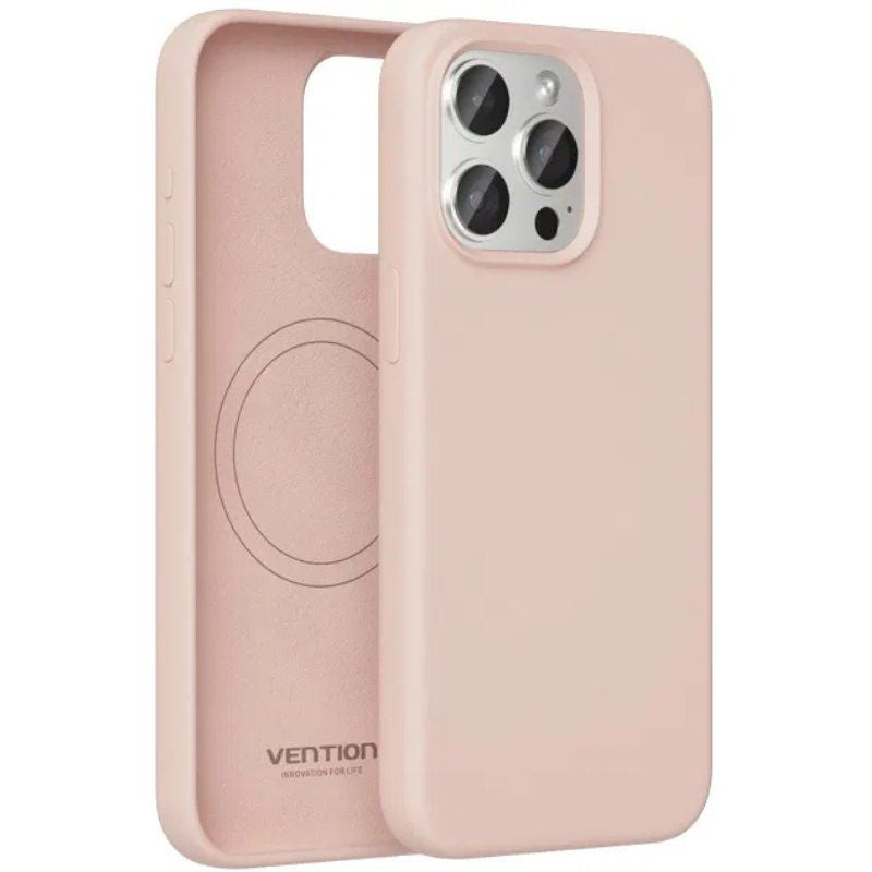 Funda Silicona Con Magsafe Vention Kudp0-30 Compatible Con Iphone 13 Pro Rosa