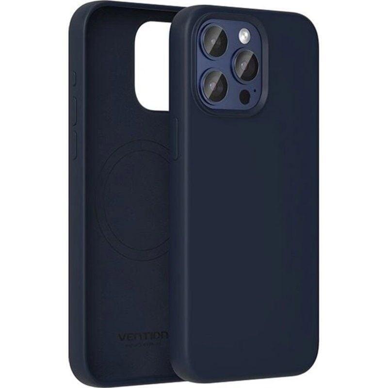 Funda Silicona Con Magsafe Vention Kuel0-40 Compatible Con Iphone 14 Max Azul Medianoche