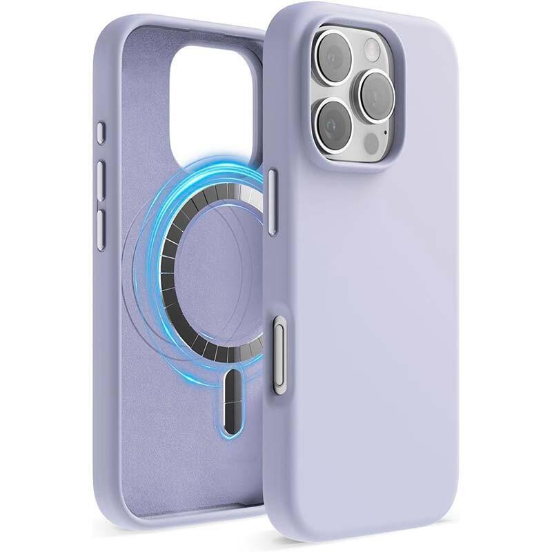 Funda Suave Compatible Con Magsafe Para Apple Iphone 16 Pro Lavanda