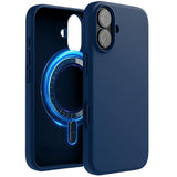 Funda Suave Magsafe Compatible Iphone 16 Pro Max Azul