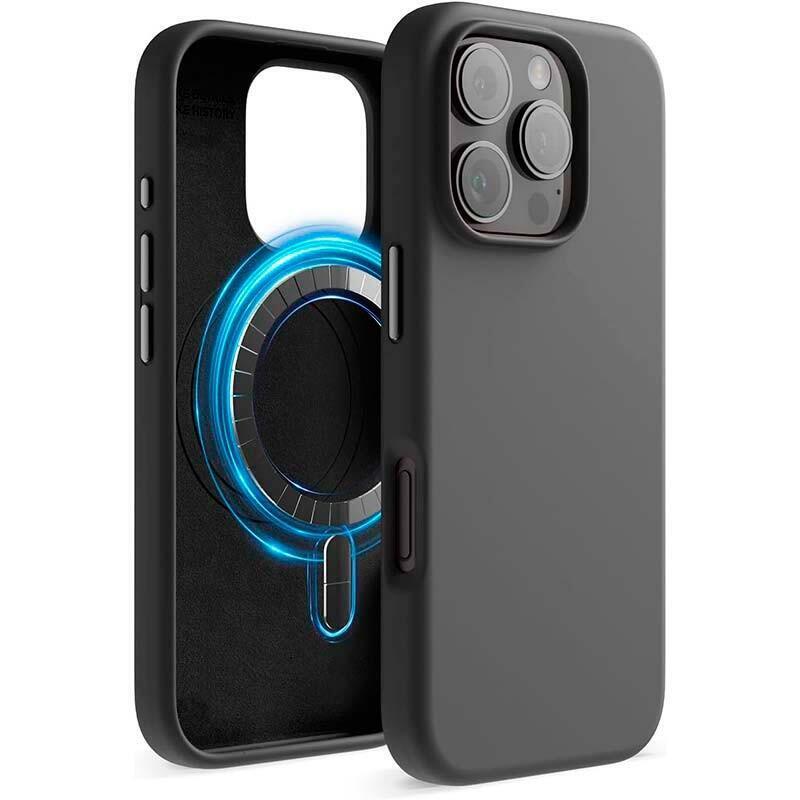 Funda Suave Compatible Con Magsafe Para Apple Iphone 16 Pro Max Negro