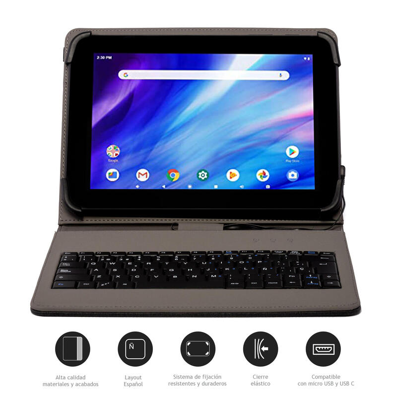 Funda Teclado Usb 10 1 Negra