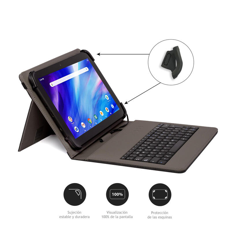 Funda Teclado Usb 10 1 Negra
