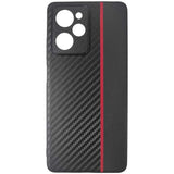 Funda Xiaomi Poco X5 Pro / Redmi Note 12 Pro 5g Efecto Fibra De Carbono Negro+Rojo