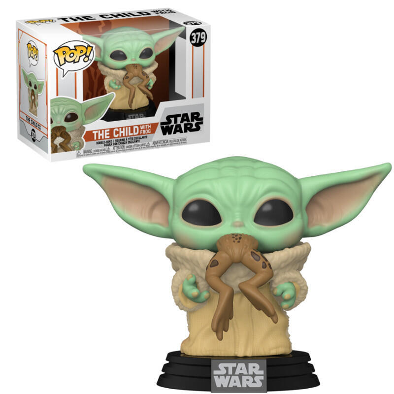 Funko Pop Star Wars The Mandalorian Baby Yoda Con Rana Nº 379 -Caja Original-