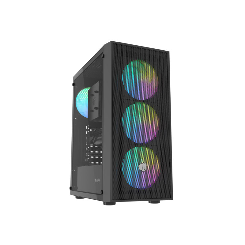 Fury Shobo Sh8f Pc Case Midi Rgb Tower, Black