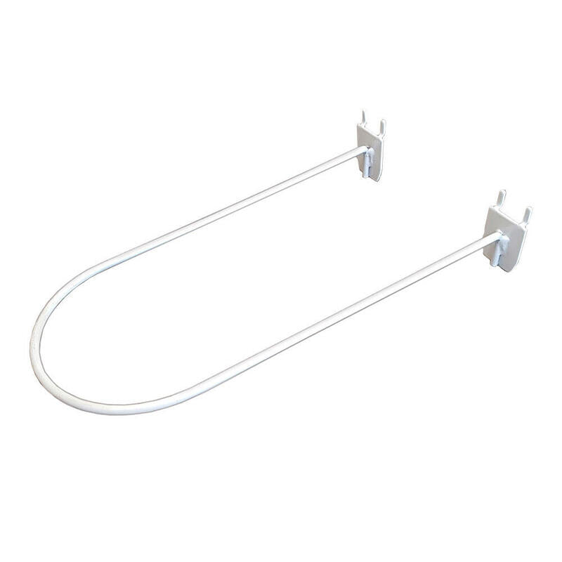 Gancho Expositor Media Circunferencia Cerrado Base Reforzada Blanco