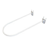 Gancho Expositor Media Circunferencia Cerrado Base Reforzada Blanco