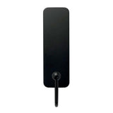 Gancho Mediano, Negro Mate, 25 X 35 X 95 Mm, 1 Ud + 2 Tiras, Máx 1,3 Kg