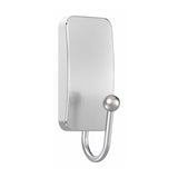 Gancho Metálico, Pequeño, Níquel Satinado, 25 X 66 X 25 Mm, 1 Ud + 2 Tiras, Máx 450 G