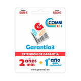 Garantía3 Combi 2+1 Cobertura Hasta 500 2 Años De Extensión De Garantía + 1 Año De Cobertura Por Daño Accidental