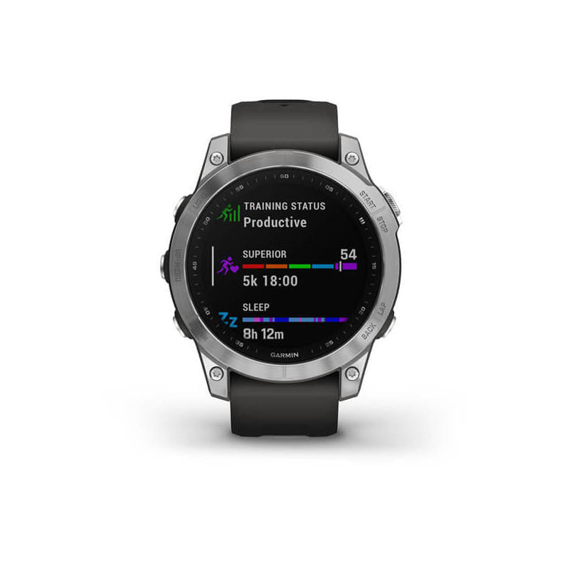 Garmin Fenix 7 Gris Plata Smartwatch 47mm / Correa Silicona Gris (Graphite)