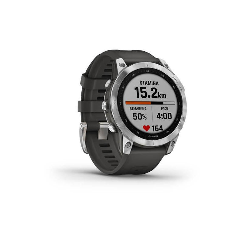 Garmin Fenix 7 Gris Plata Smartwatch 47mm / Correa Silicona Gris (Graphite)