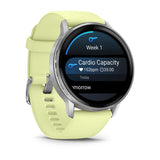 Garmin Venu® 4 Plateado Con Correa De Silicona Amarilla Smartwatch 45mm