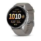 Garmin Venu® 4 Plateado Con Correa De Silicona Gris Smartwatch 45mm