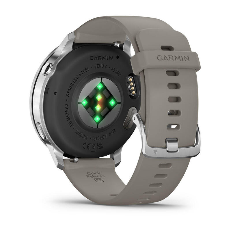 Garmin Venu® 4 Plateado Con Correa De Silicona Gris Smartwatch 45mm