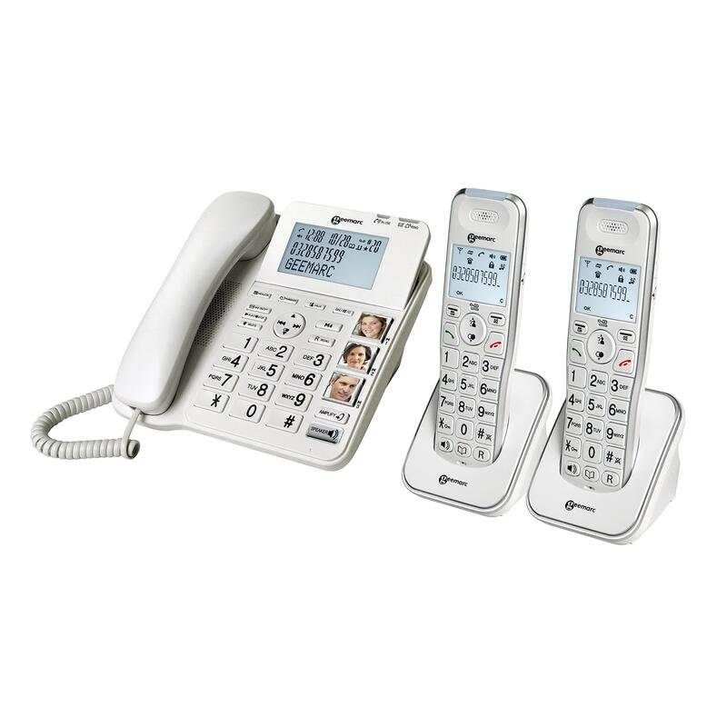 Geemarc Amplidect Combi 295-2 Schnurgehndenes Telefon +2  Dect295 Ad Mobilteile