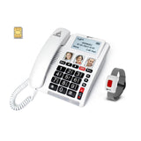 Geemarc Cl9000 -  4g Schnurgehndenes Notruftelefon Mit Notrufarmband
