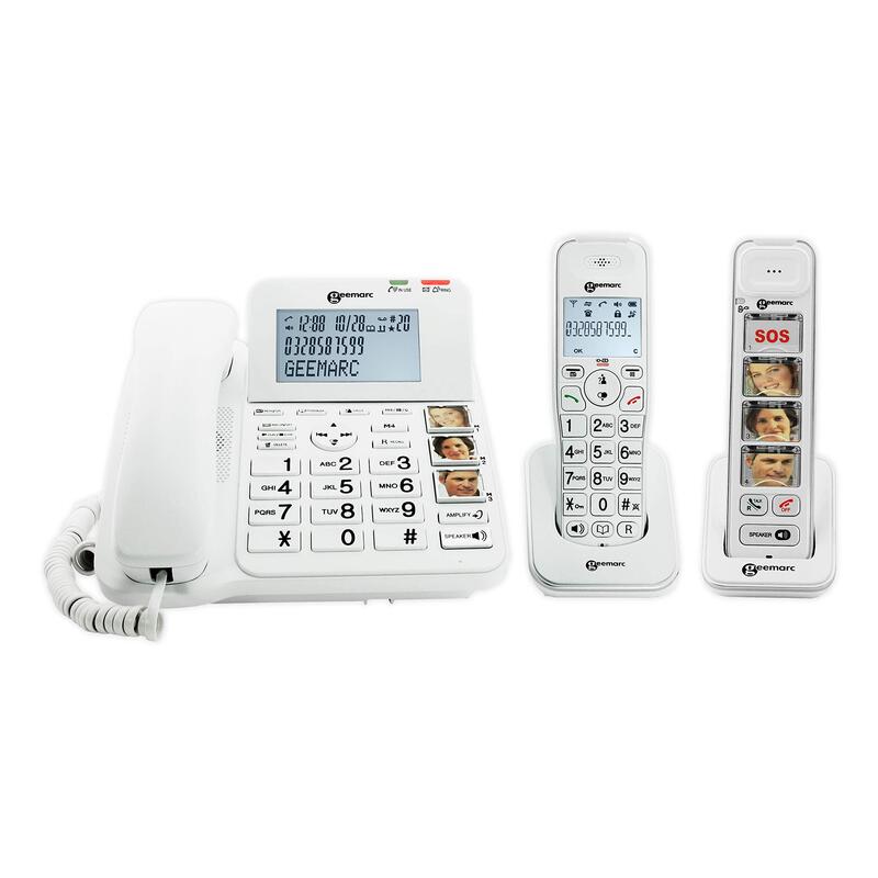 Geemarc Pack Senior Schnurgehndenes Telefon Amplidect Combi 295 + Photodect 295