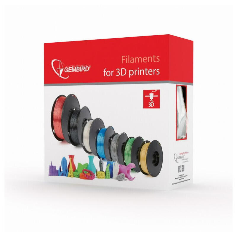 Gembird 3dp-Tpe1.75-01-Y Filamento Tpe Flexible Amarillo 1.75mm 1kg