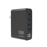 Gembird 4-Port 100 W Gan Usb Fast Charger Lcd Black