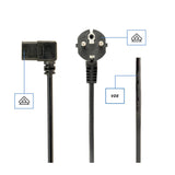 Gembird Cable De Alimentacion Schuco A C13 Acodado 1.8m Negro  Pc-186a-Vde