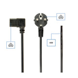 Gembird Cable De Alimentacion Schuco A C13 Acodado 1.8m Negro  Pc-186a-Vde