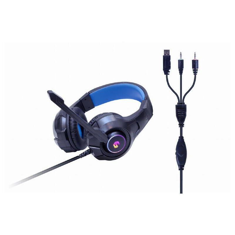 Gembird Ghost Ggs-Umgl4-02 4 En 1 Teclado (Ingles) + Ratón + Alfombrilla + Auriculares