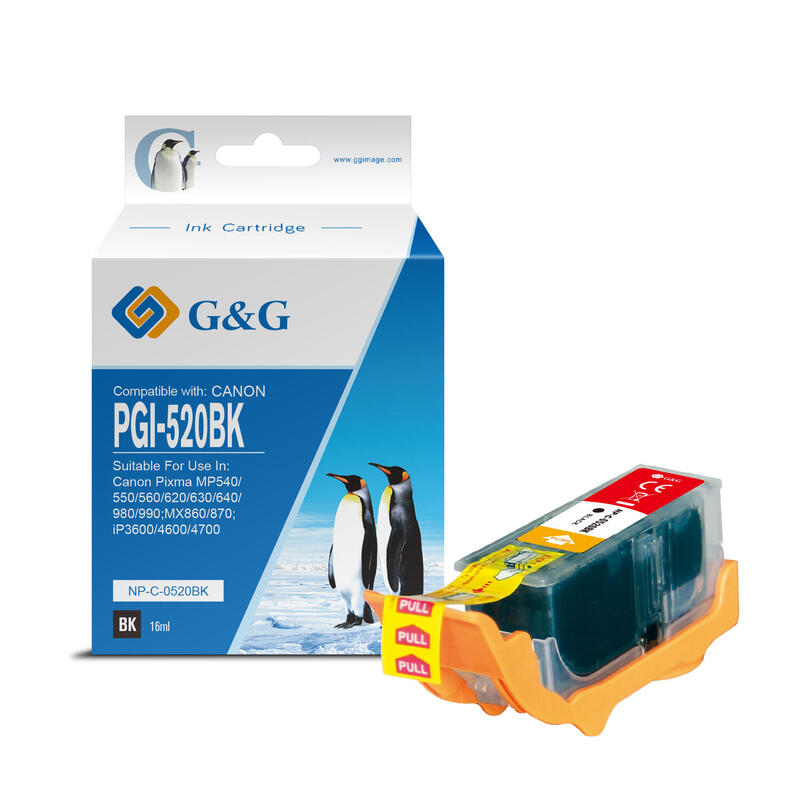 G&G Canon Pgi520 Negro Tinta Pigmentada Generico - Reemplaza 2932b001