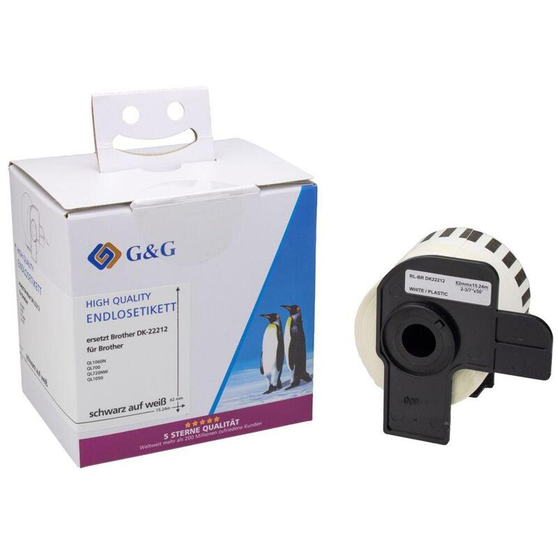 G&G Endlos-Et. 62 Mm X 15,24 Sw- Komp. M. Brother Dk-22212