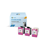 G&G Hp 302xl V3 Eco-Saver Tricolor Tinta Remanufacturados F6u65ae/F6u67ae (Muestra Nivel De Tinta)
