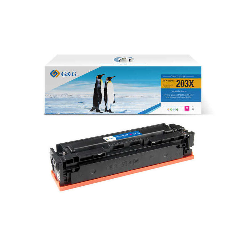 G&G Hp Cf543x/Cf543a Magenta Toner Generico Reemplaza 203x/203a