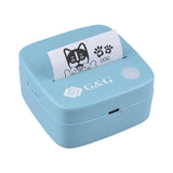 G&G Mini Thermodrucker Ga-Sd001bl Azul Claro - Inkl. 4 Rollen