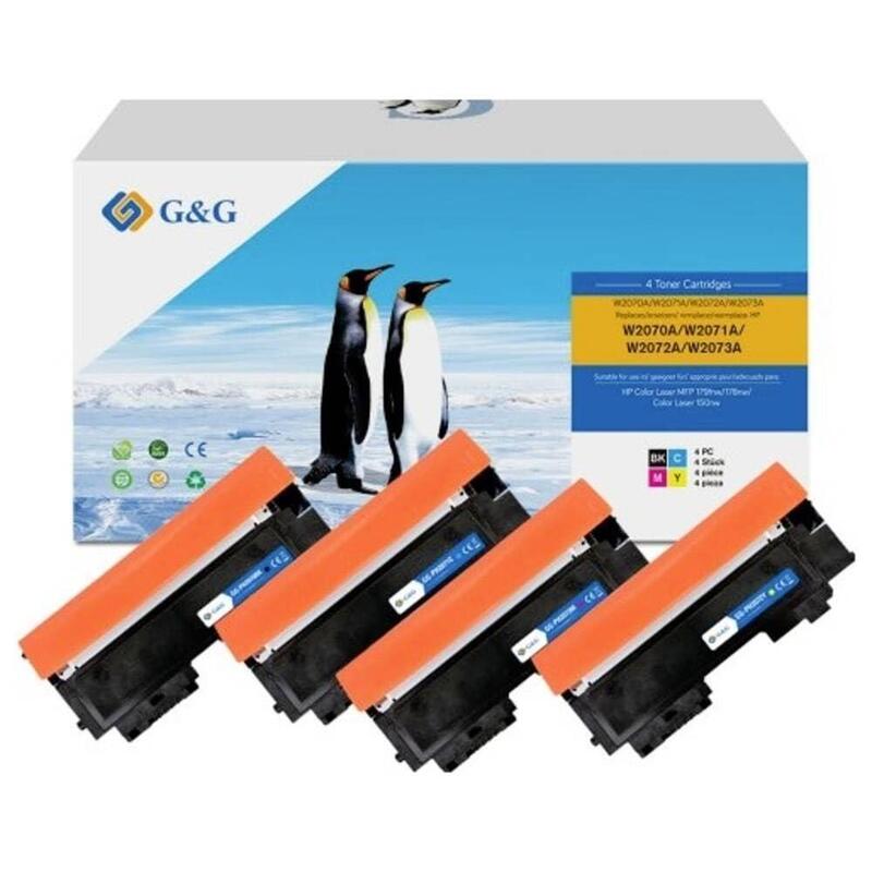 G&G Toner 4er Set Compatible Con Hp 117a Bk C M Y