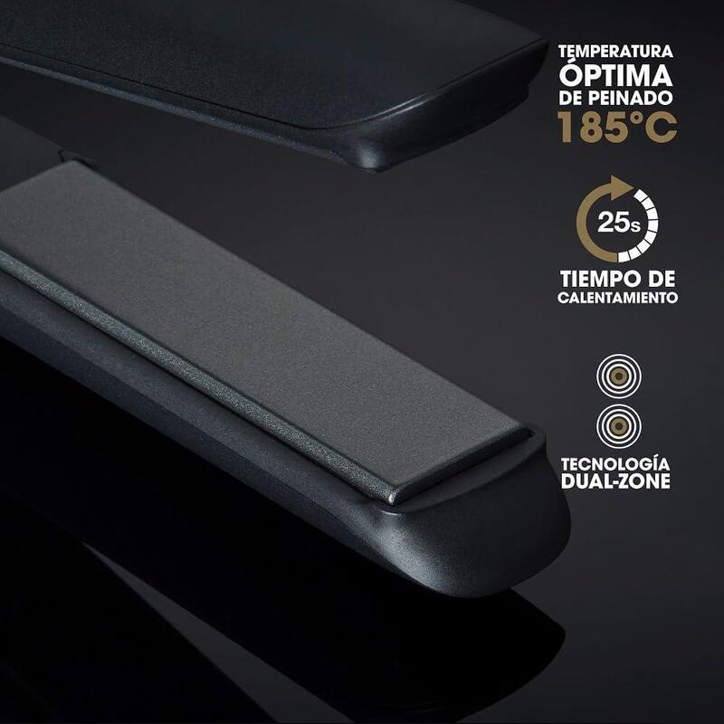 Ghd Gold - Plancha De Pelo Profesional Para Alisar, Rizar Y Crear Ondas, Temperatura Óptima De Peinado 185ºc, Tecnología Dual-Zone, Negro