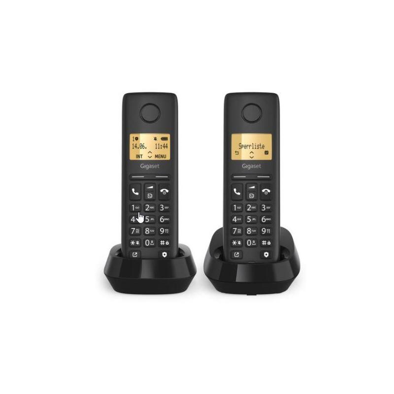 Gigaset Pure 100 Duo Negro Schnurlostelefon Int.Ware