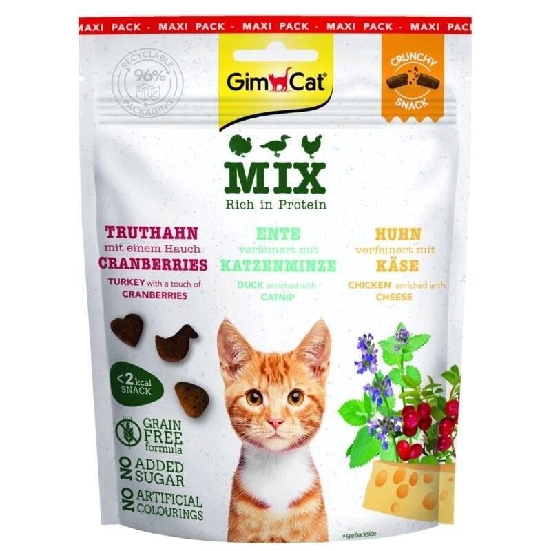 Gimcat Mezcla De Aperitivos Crujientes - Golosinas Para Gatos Crujientes Y Ricas En Proteínas - 1 Bolsa (1 X 140 G)