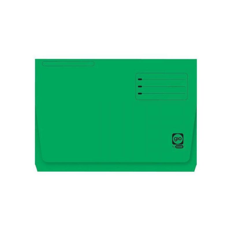 Gio Subcarpeta Con Bolsa Y Solapa Verde Intenso Cartulina Folio 320gr -25u-
