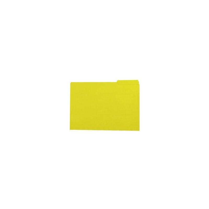 Gio Subcarpeta Con Pestaña Lateral Izquierda Folio Cartulina 250gr Amarillo Intenso -50u-